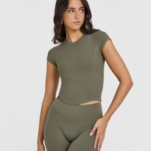 Mellow™ Rib Mid T-Shirt Alpine Green