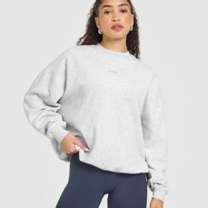 Mid Weight Sweatshirt Light Grey Marl