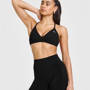 EasyLift™ Ultra Minimal V Neck Bralette Black