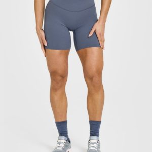 SoftMotion™ Cycling Shorts 8" Granite Blue