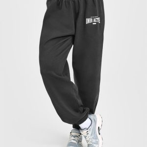 Lightweight Joggers With Athletic Graphic Soft Black