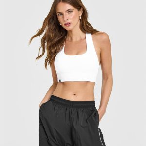 Mellow™ Rib Square Neck Bra White