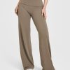 SoftMotion™ Fold Over Straight Leg Bottoms Moss Brown