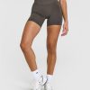 Effortless Seamless Shorts Deep Taupe